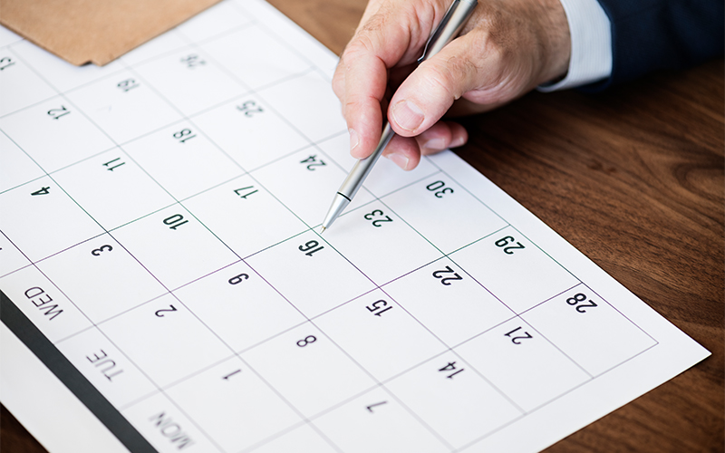 Plan a schedule and block the calendar