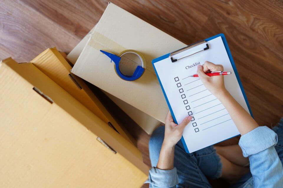 checklist while moving